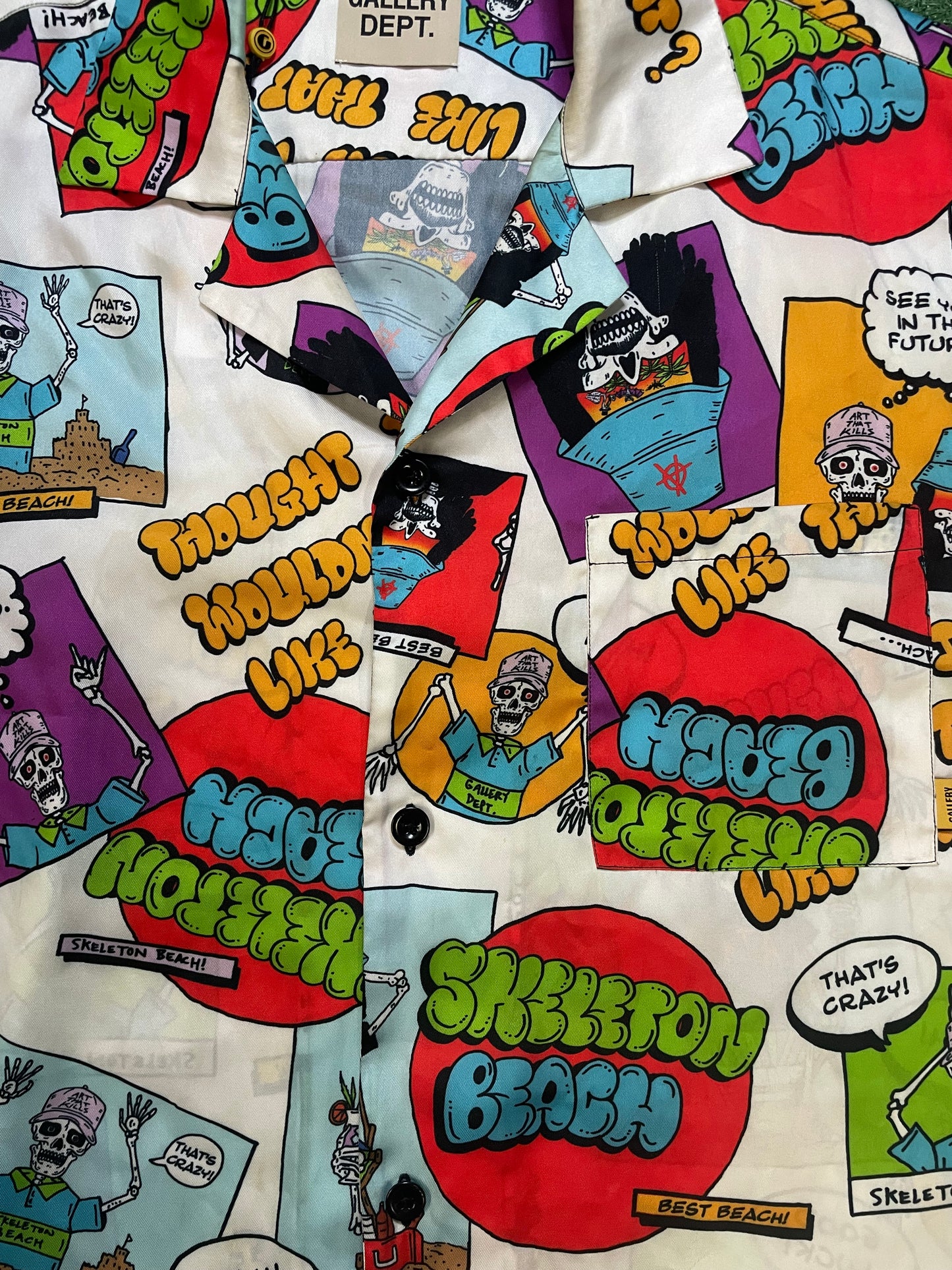 Gallery Dept skeleton beach short sleeve button up