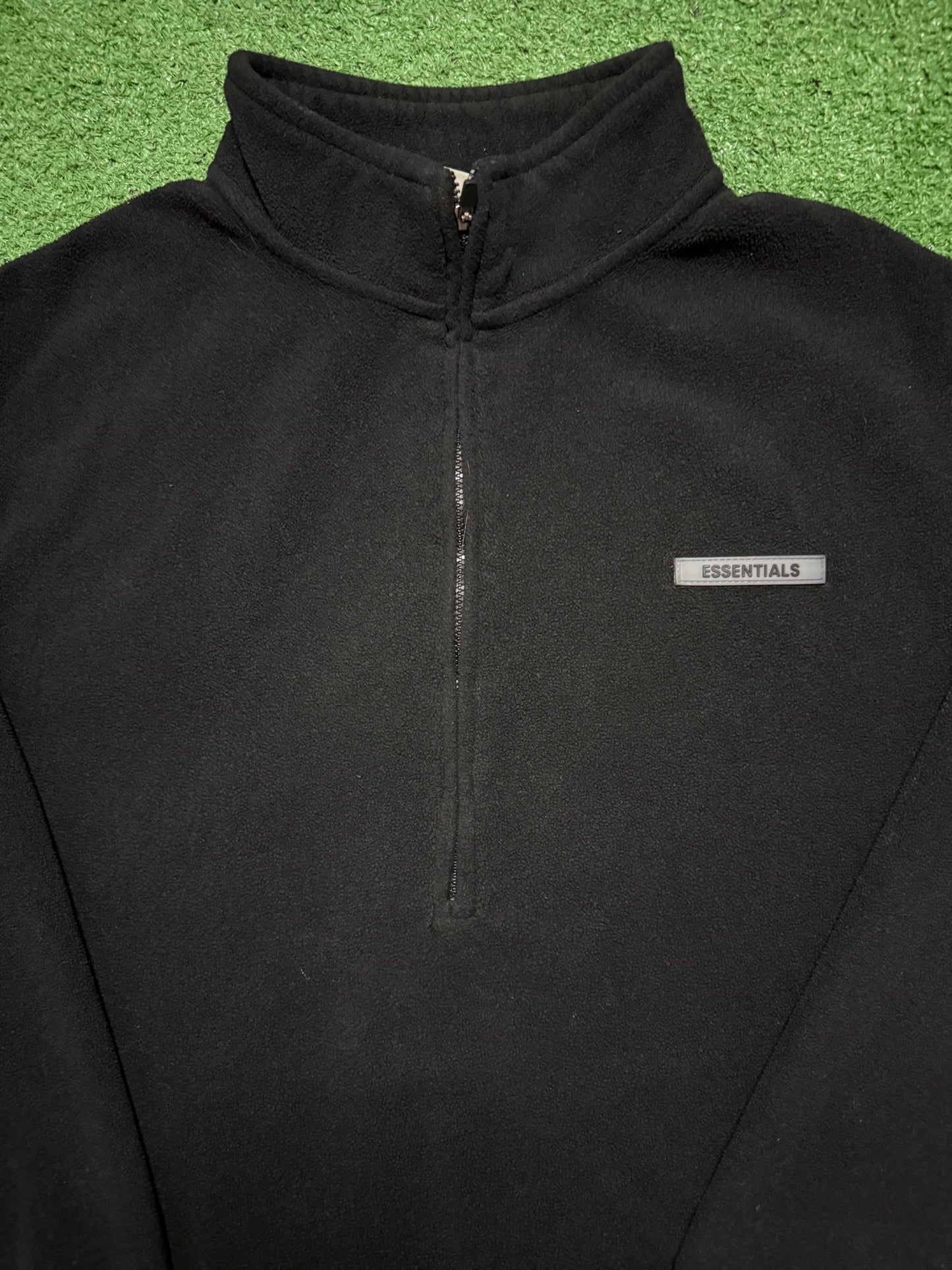 Fear of God Essentials Polar Fleece Half Zip Sweater Black