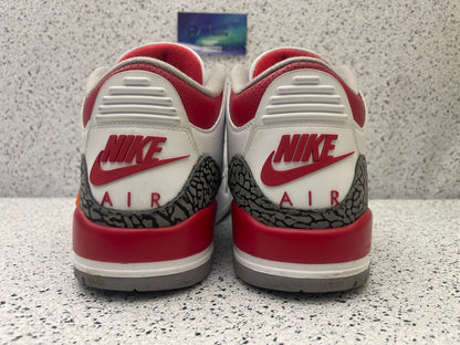 Jordan 3 Fire Red 10 Men/11.5 Women “Preowned”