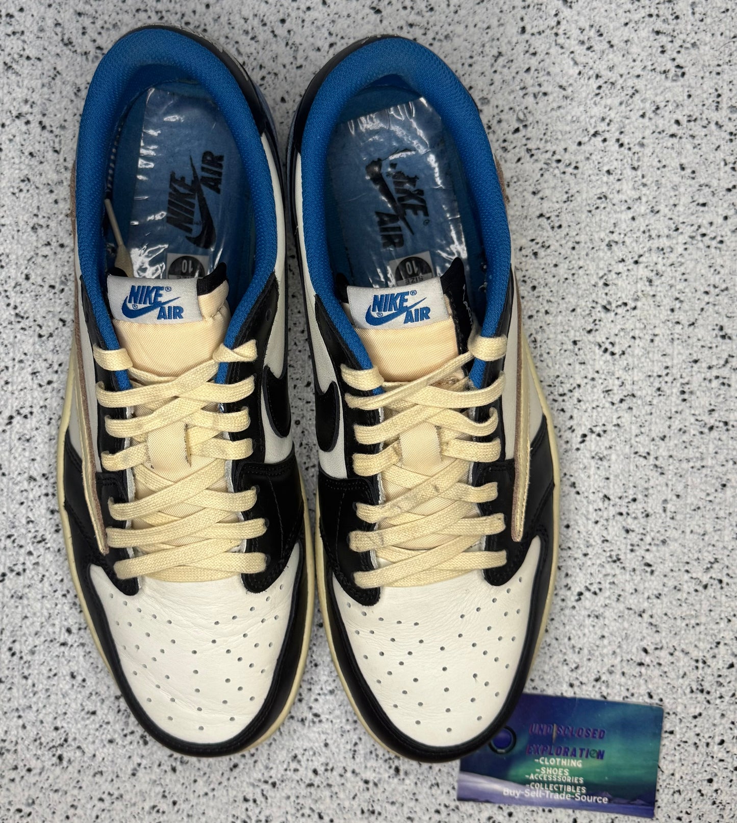 Jordan 1 Low Travis Scott Fragment 10 Men/11.5 Women “Preowned”