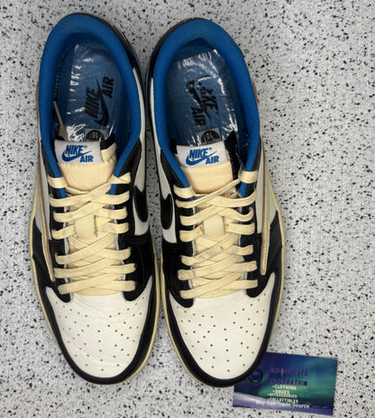 Jordan 1 Low Travis Scott Fragment 10 Men/11.5 Women “Preowned”