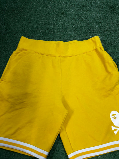 Bape yellow pirate shorts