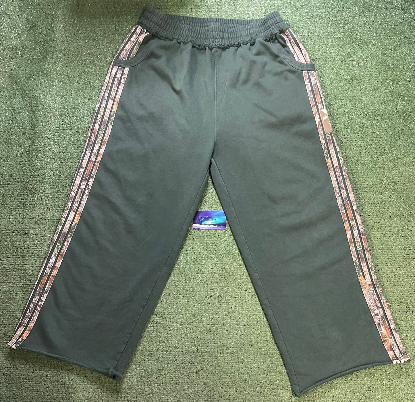 GV Gallery Lil Leon Green Camo Raspberry Hills sweatpants