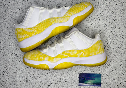 Jordan 11 Low Yellow SnakeSkin 9 Men/10.5 Women “Preowned”
