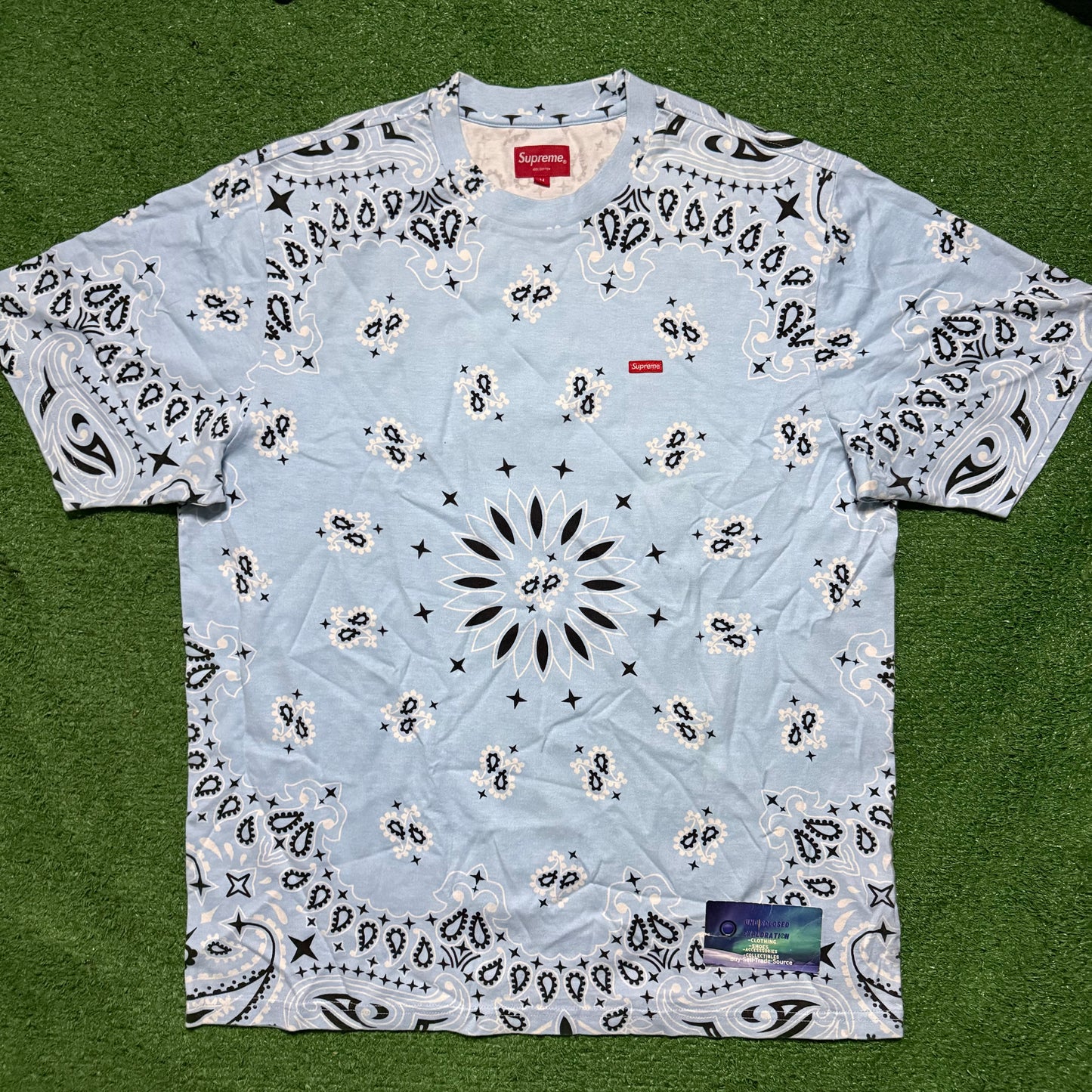 Supreme Light Blue Bandana Shirt