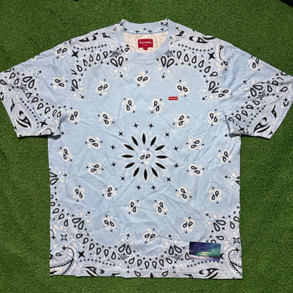 Supreme Light Blue Bandana Shirt