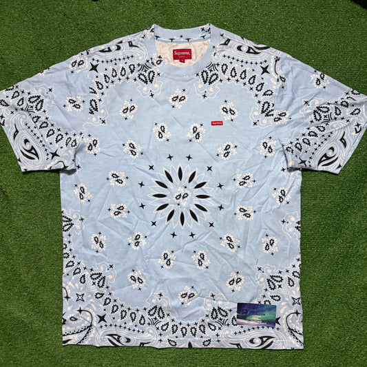 Supreme Light Blue Bandana Shirt