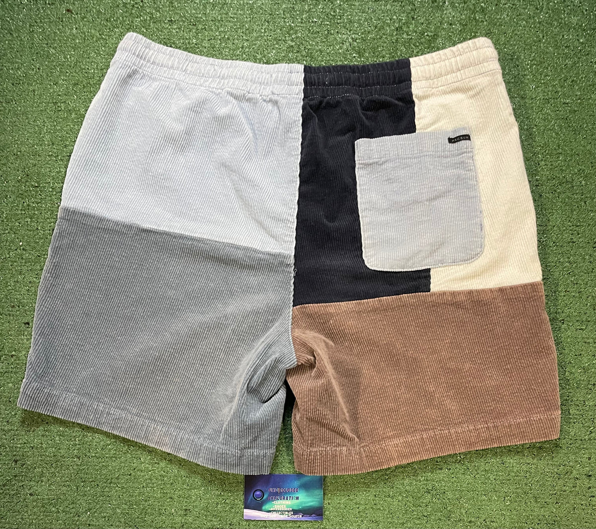 Pacsun patchwork multicolor shorts