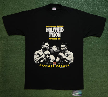 vintage 1991 Mike Tyson vs Evander Holyfield World Heavyweight Championship Tee