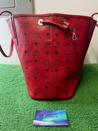 MCM Reversible Liz Visetos candy red bag