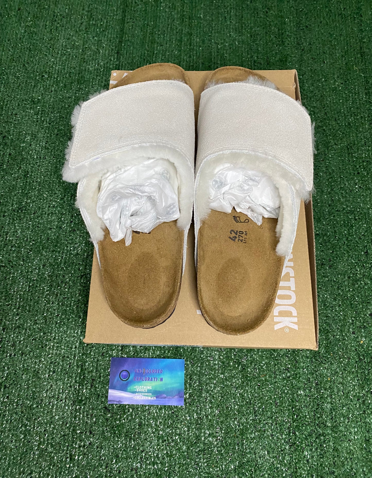 Stussy x Birkenstock solana bone