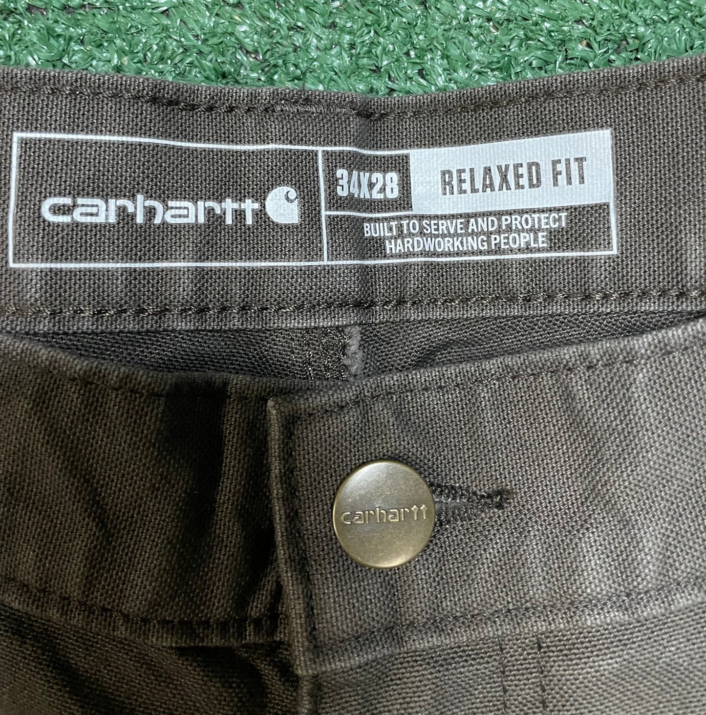 Carhartt brown straight leg pants
