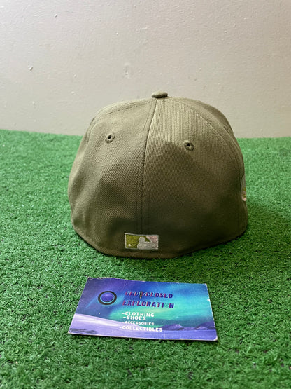 LA Dodgers olive 40th anniversary dodger stadium fitted hat