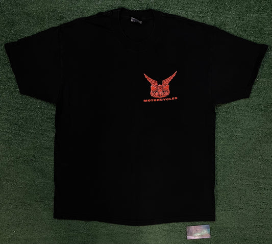 Vintage 1990s Big Johnson  Motorcycles the bitch fell off motorcycle tee