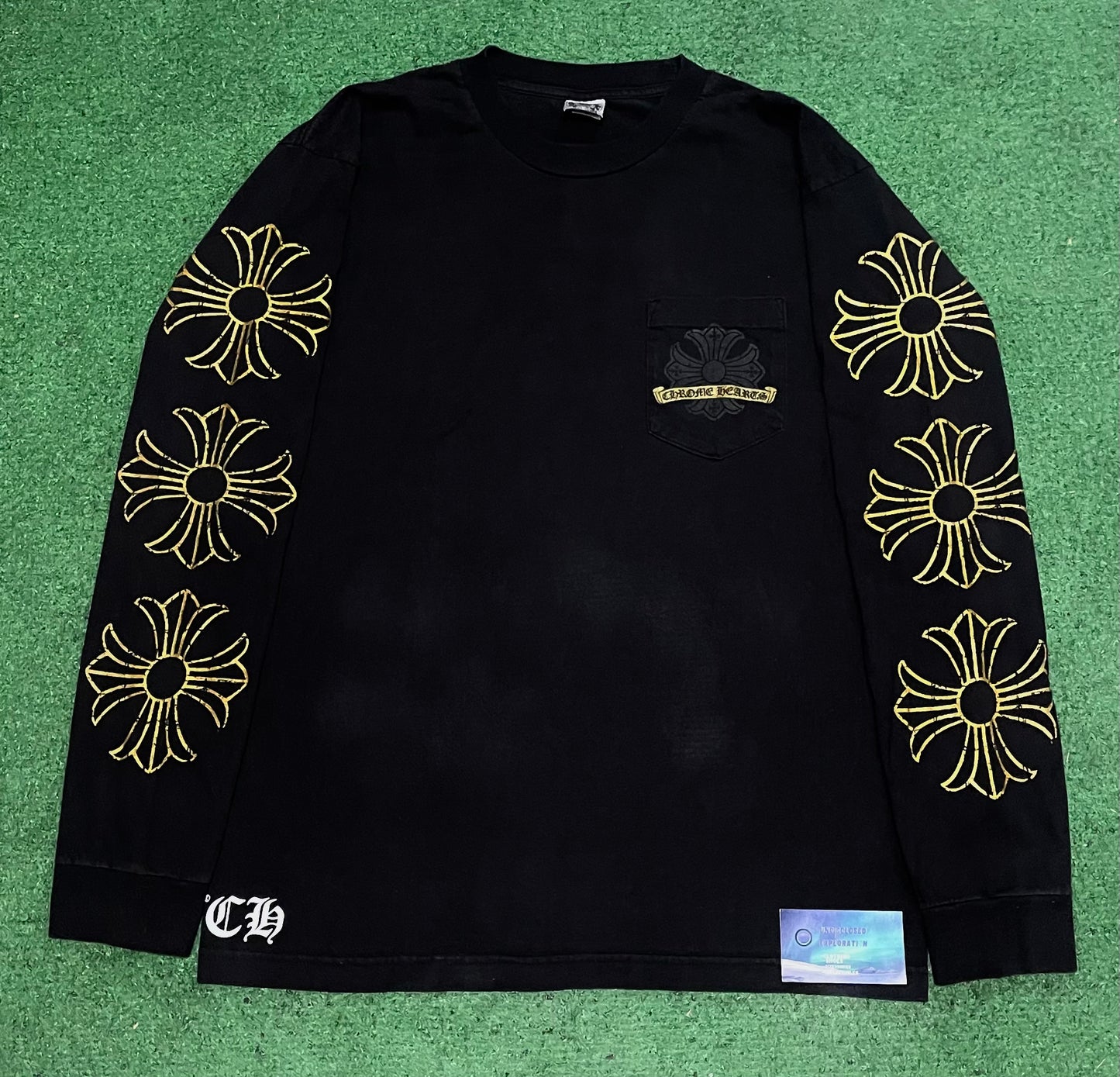 Vintage gold chrome hearts horseshoe longsleeve tee