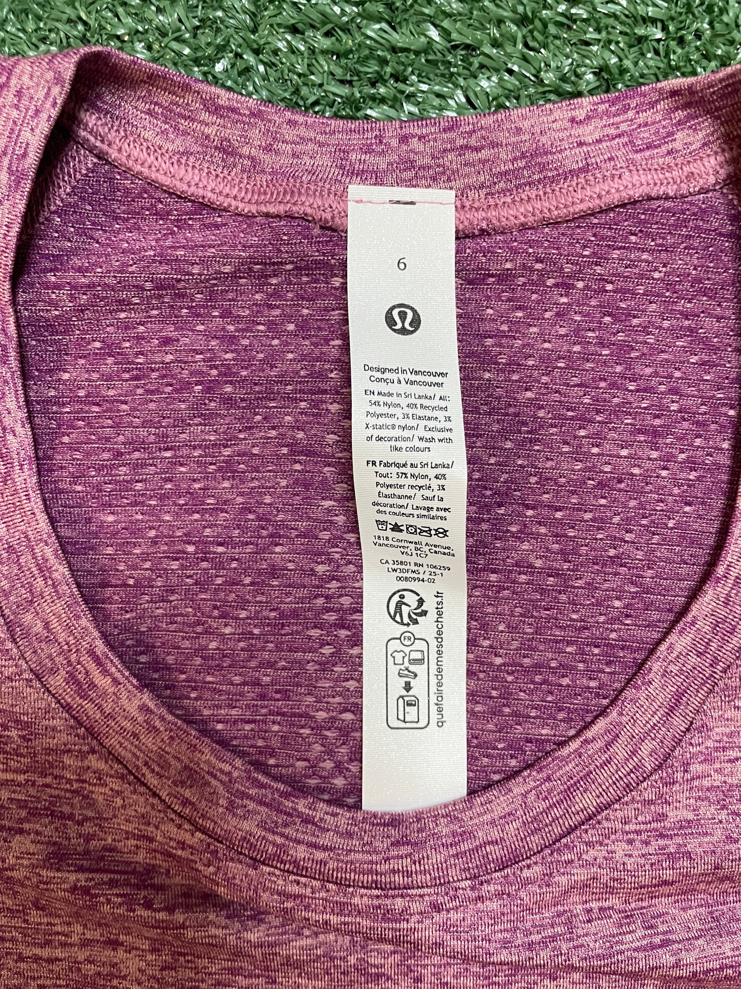 lululemon swiftly tech short sleeve 2.0 pink haze
