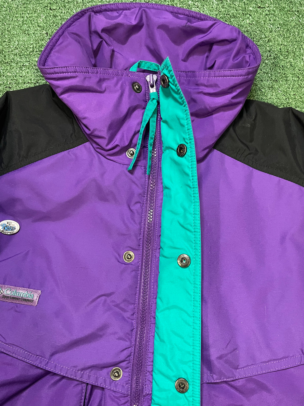 vintage Columbia Powder Keg purple & black jacket