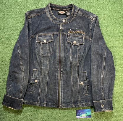Harley Davidson heart & eagle jean jacket
