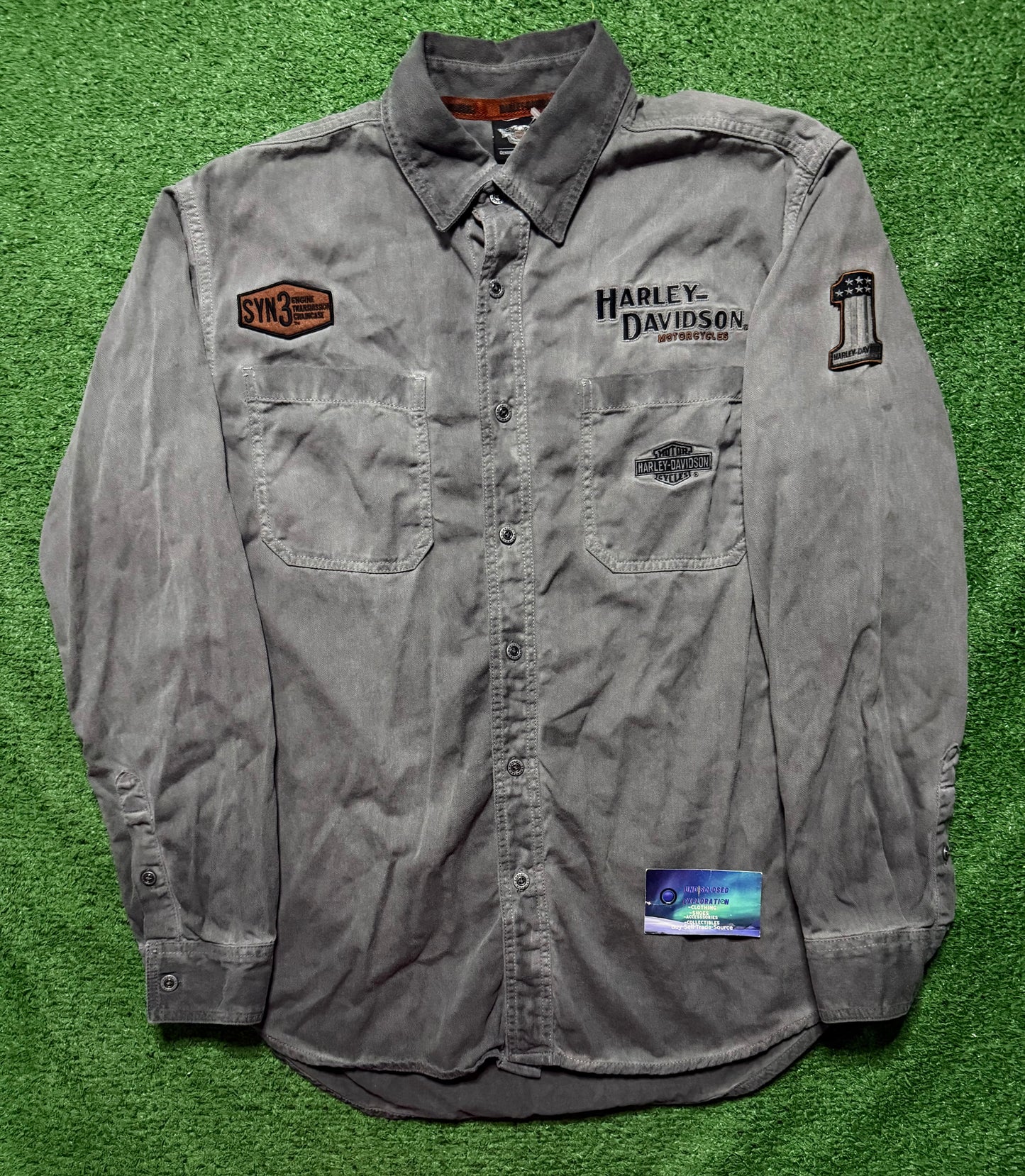 Vintage Harley Davidson Long Sleeve Button Up