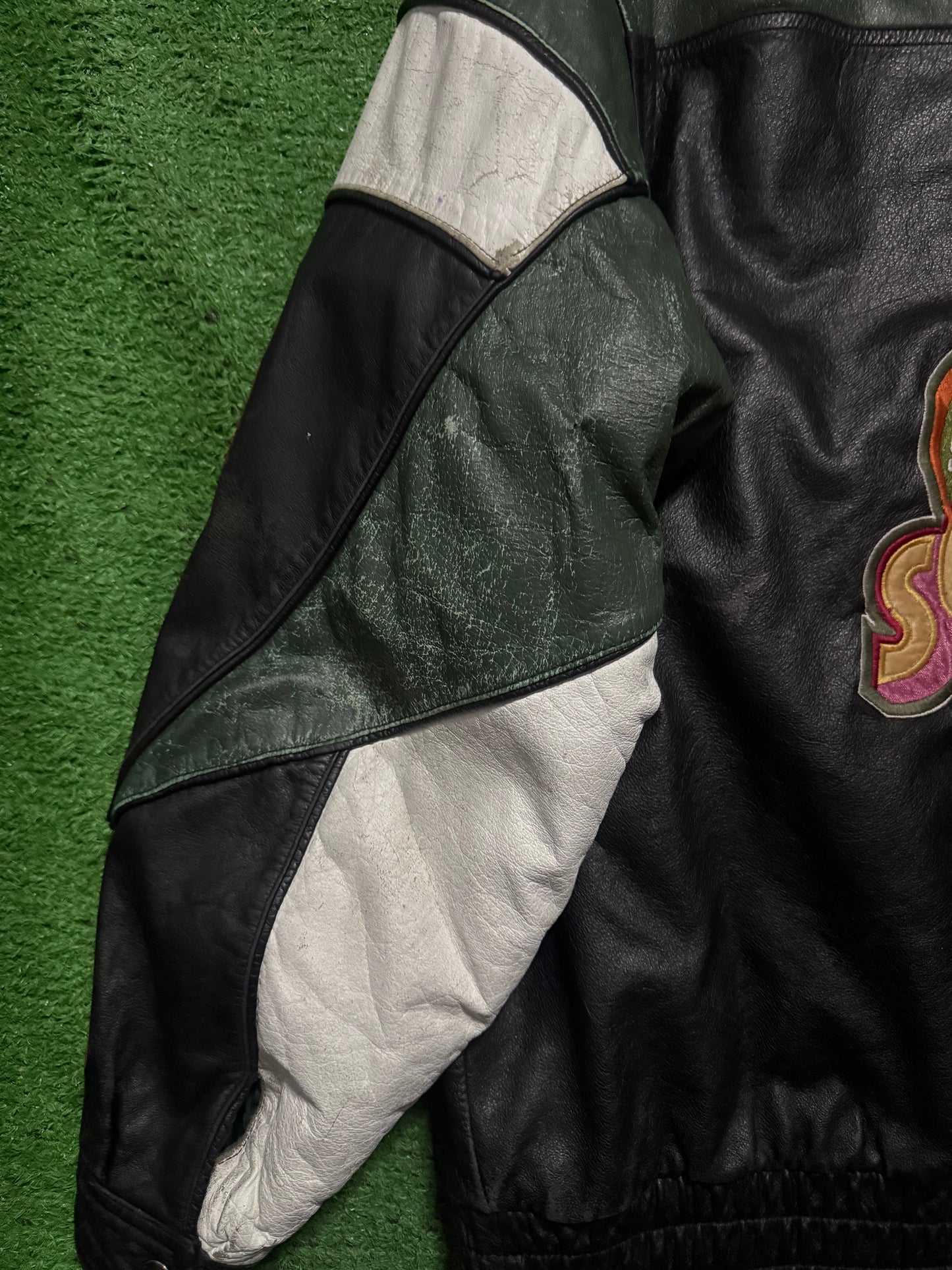 Vintage Seattle SuperSonics Jacket Leather Pro Player