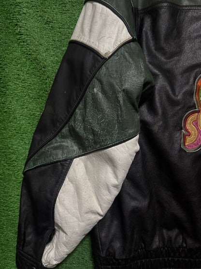 Vintage Seattle SuperSonics Jacket Leather Pro Player