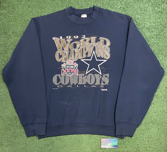 Vintage 1992 World Champions superbowl 27 Dallas Cowboys crewneck