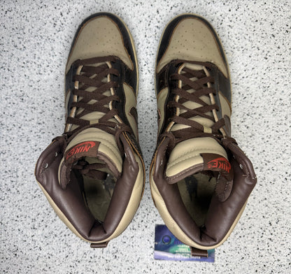 Nike Dunk High Khaki Baroque 12 Men/13.5 Women “Preowned”