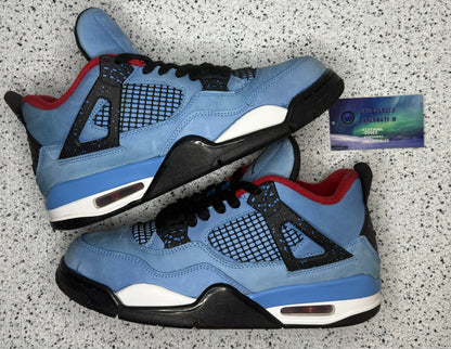 Jordan 4 Travis Scott Cactus Jack 8.5 Men/10 Women “Preowned”