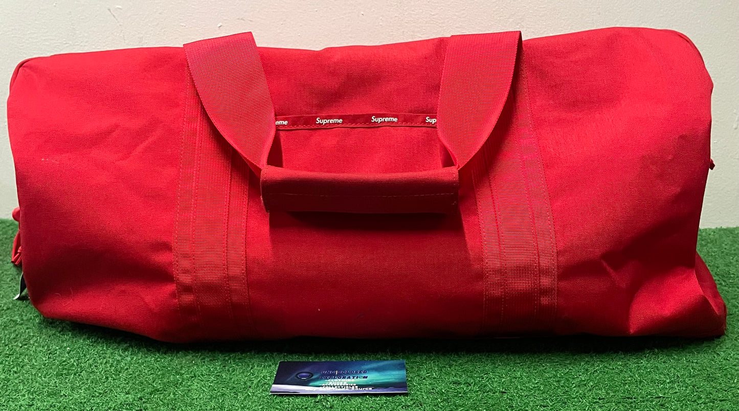 Supreme red duffle bag FW24