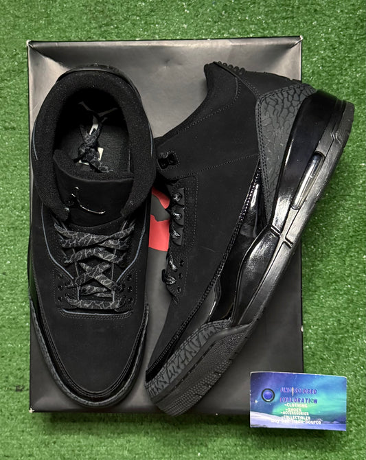 Jordan 3 Black Cat 12 Men/13.5 Women “Preowned”