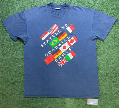 Vintage 1990s Seattle goodwill games international tee