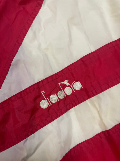 Vintage 1990s diadora white & red windbreaker