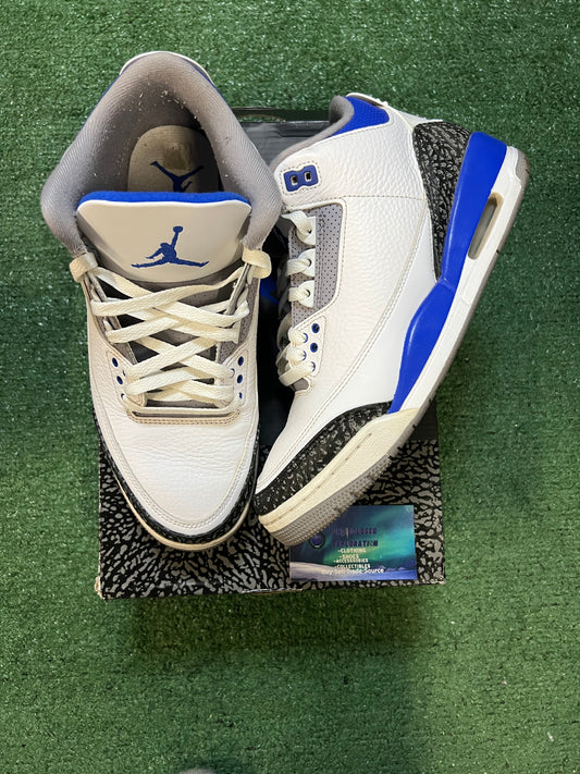 Jordan 3 Racer blue size 9.5men/11women