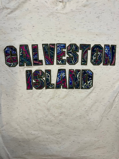 Vintage 1990s Galveston Island grey tee