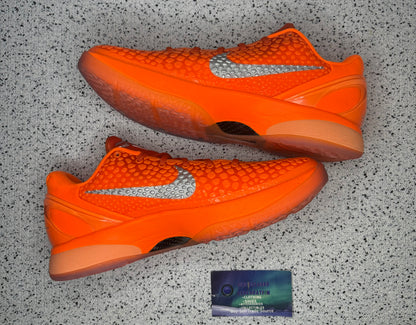 Nike Kobe 6 Total Orange 8 Men/9.5 Women “Preowned”