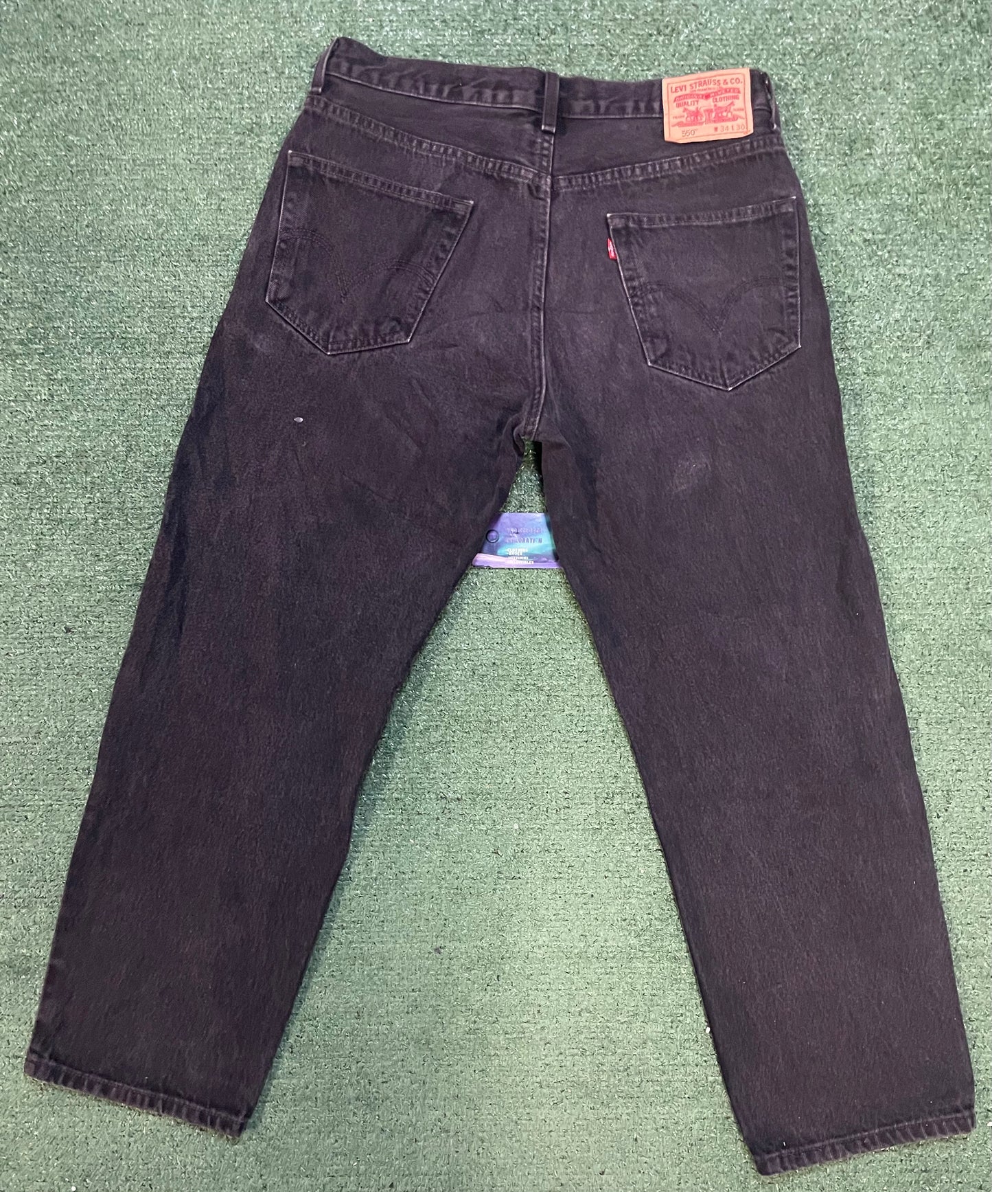 Levi 550 relaxed fit black denim