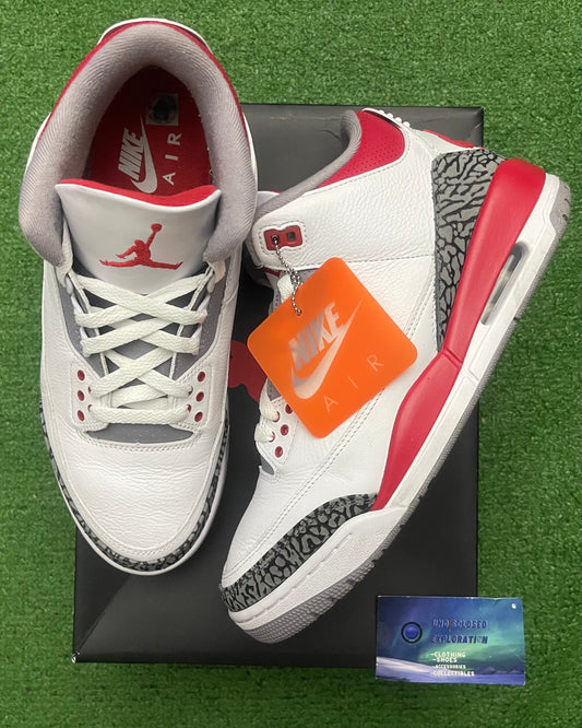 Jordan 3 Fire Red 10 Men/11.5 Women “Preowned”