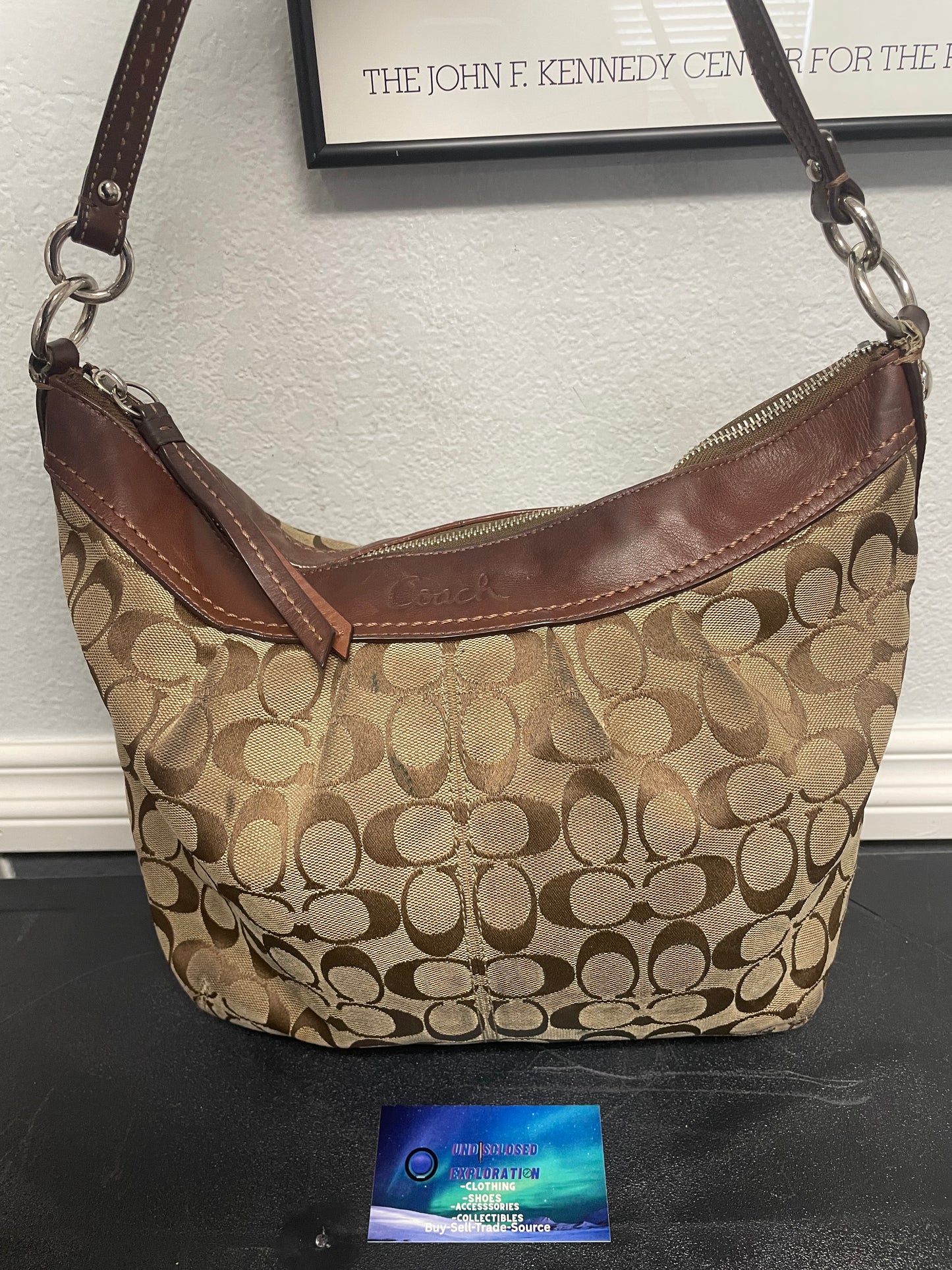 vintage Coach Soho Signature Jacquard Pleated Hobo ashley Shoulder Bag