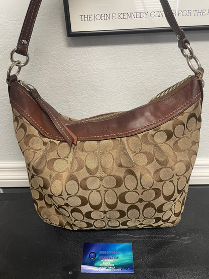 vintage Coach Soho Signature Jacquard Pleated Hobo ashley Shoulder Bag