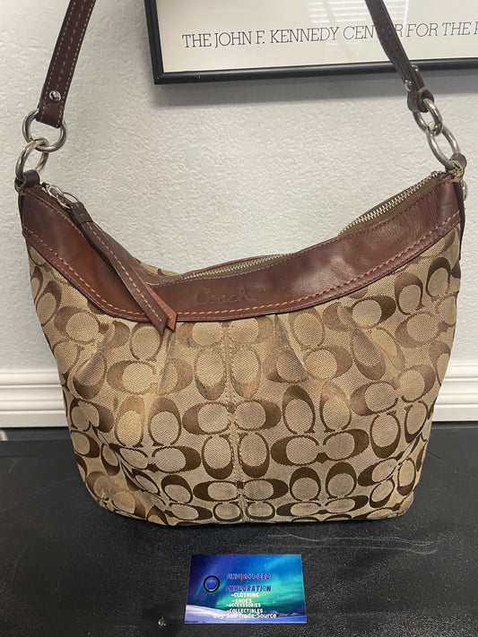 vintage Coach Soho Signature Jacquard Pleated Hobo ashley Shoulder Bag