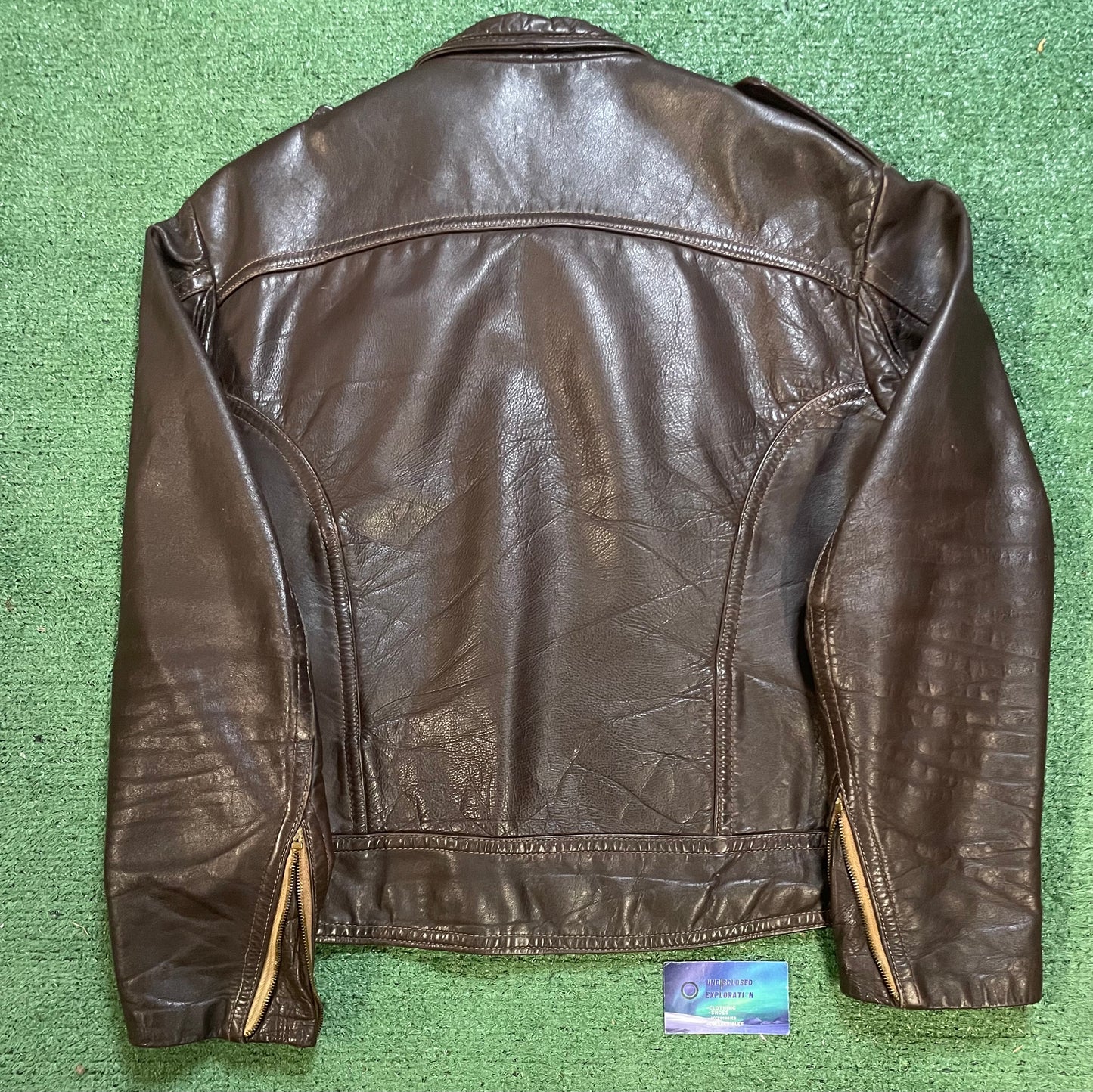 Vintage 1970s Harley Davidson amf leather brown jacket