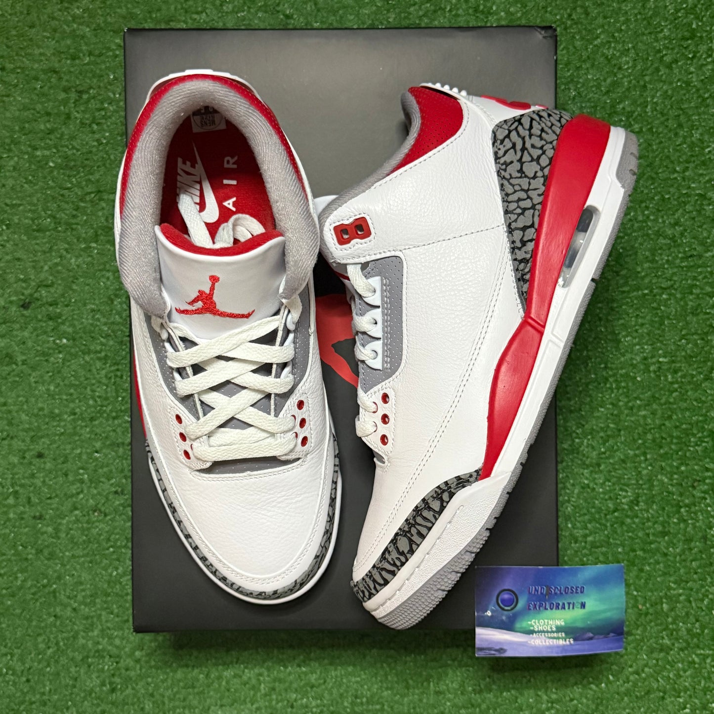 Jordan 3 Fire Red 8.5 Men/10 Women “Preowned”