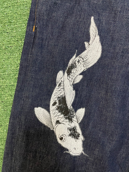 Ed Hardy X Siberia hills koi fish jeans
