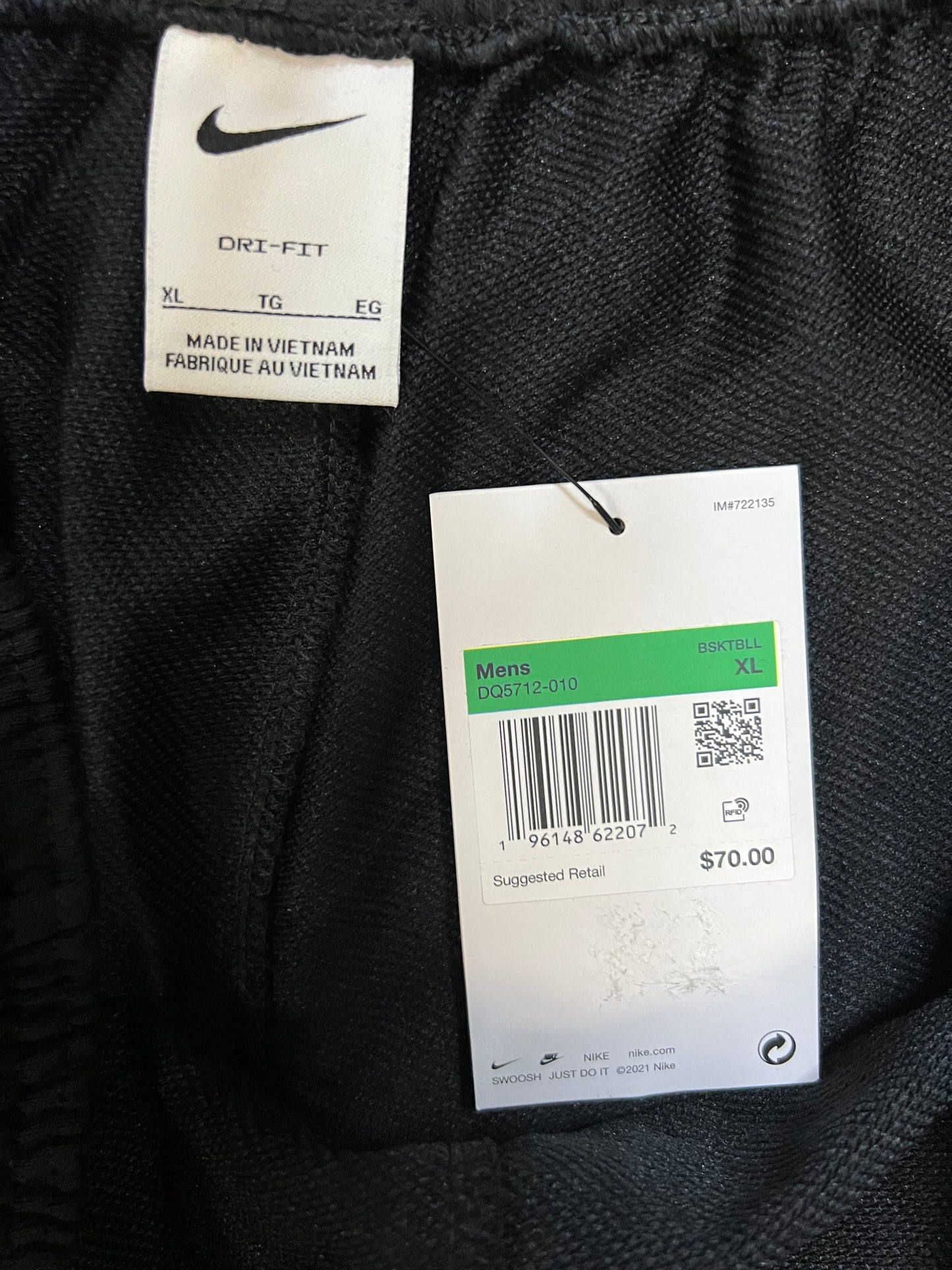 Nike black standard issue shorts