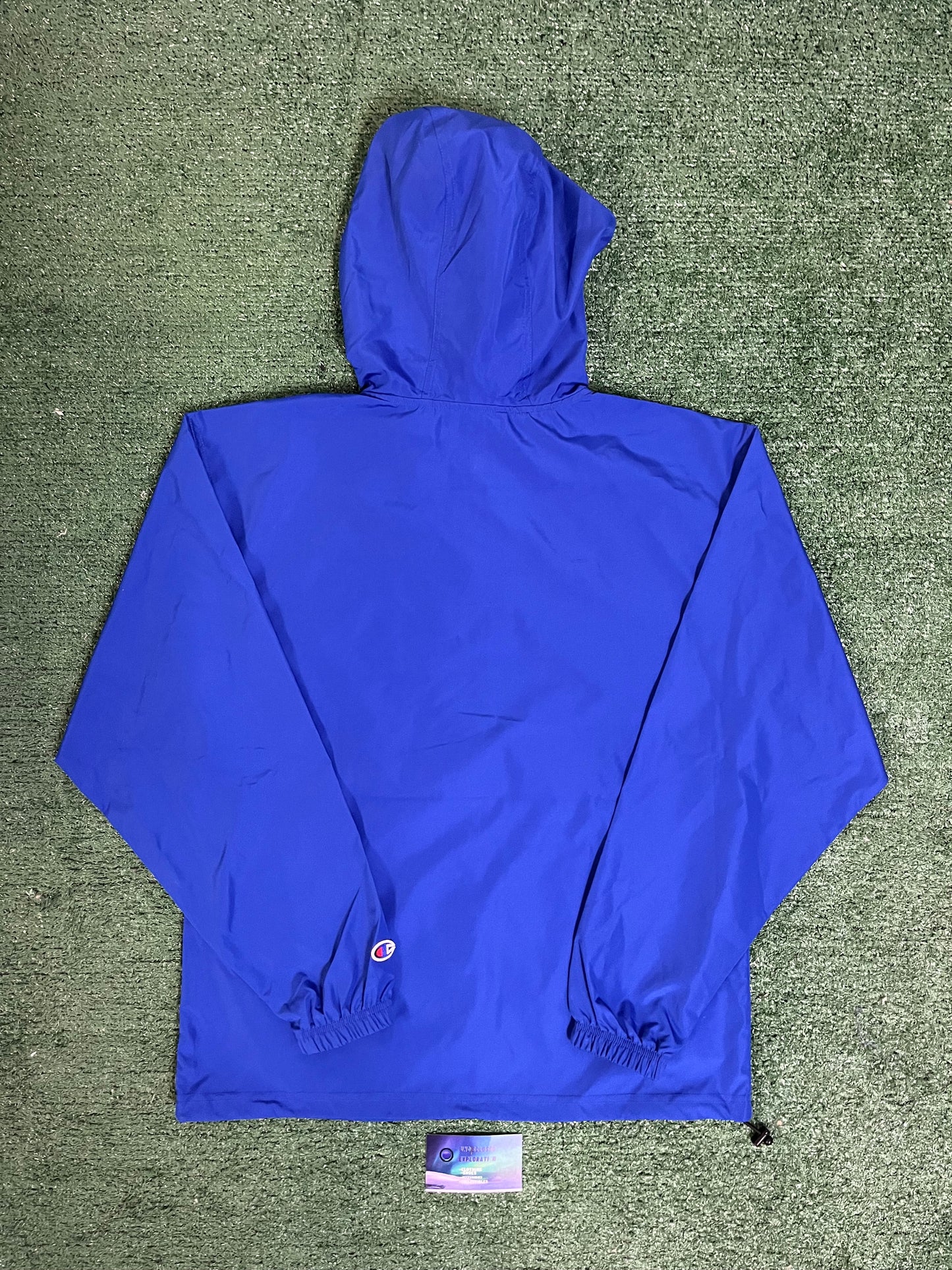 Champion half zip windbreaker blue hoodie