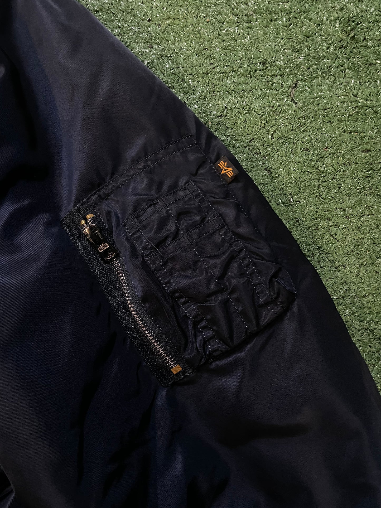 Vintage Alpha industries bomber navy jacket