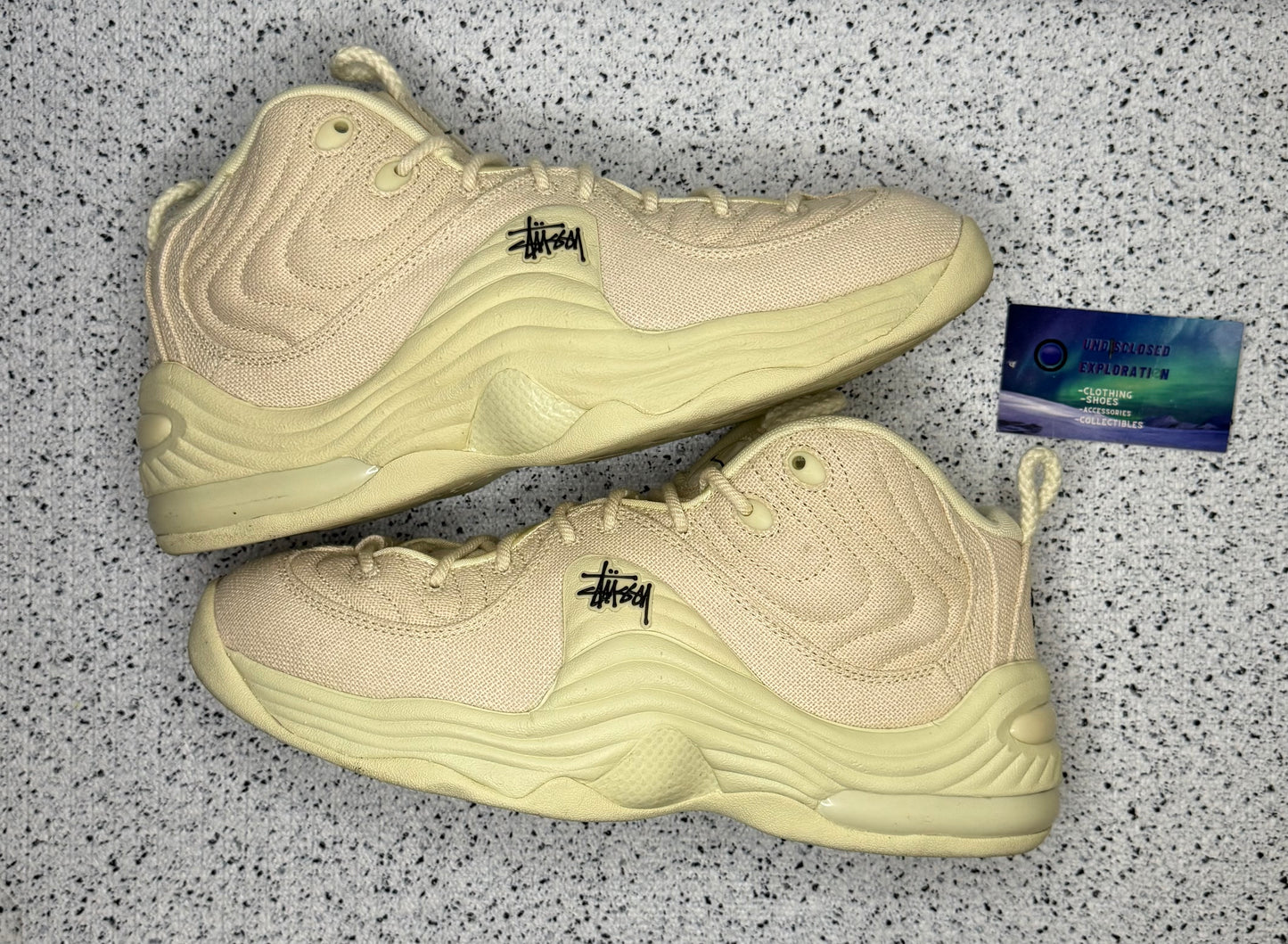 Nike Stussy Air Penny 2 Fossil 11 Men/12.5 Women “Preowned”