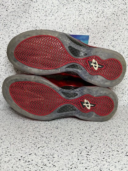 Nike Foamposite Red Metallic 11 Men/12.5 Women “Preowned”