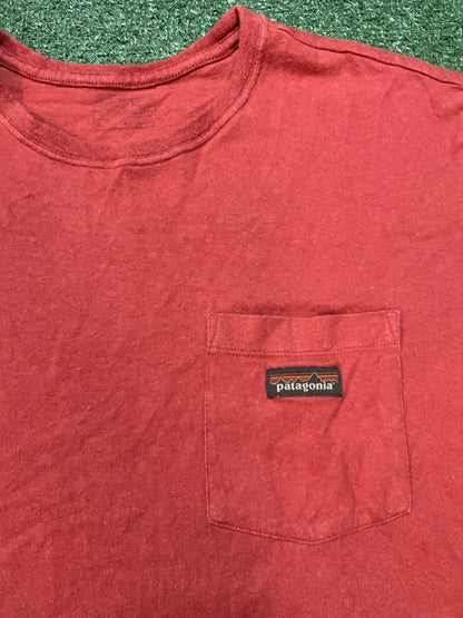 Patagonia red work pocket tee