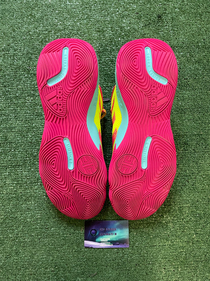 Adidas harden stepback 3 solar yellow shock pink size 11men/12.5women